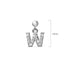 Solid 925 Sterling Silver Initial Crystal Personalised Alphabet Letter Earrings